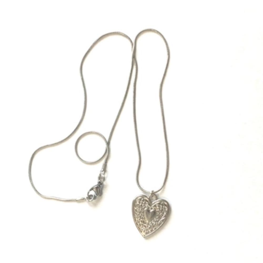 Silver Plated Heart Necklace